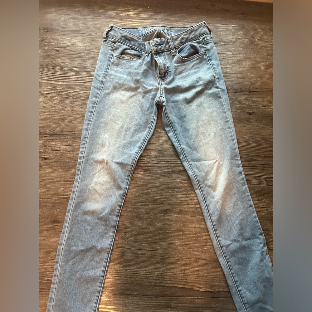 American Eagle Outfitters Blue Jeggings with Soft Denim